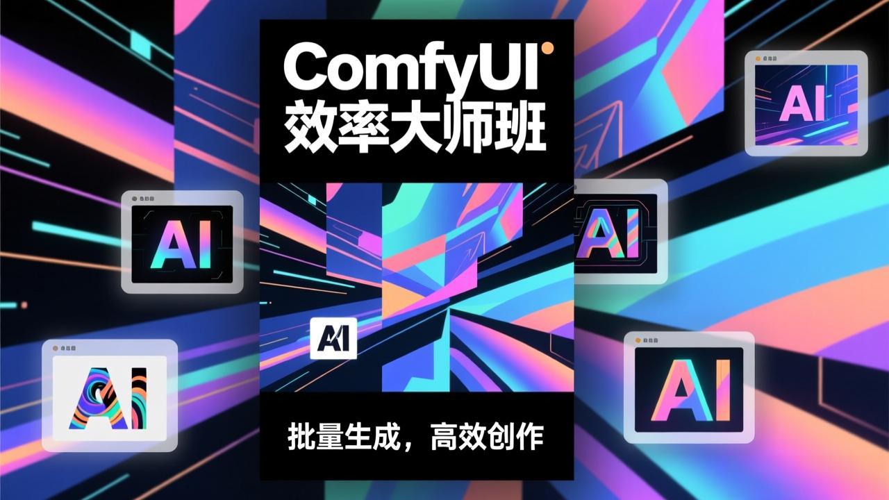 ComfyUI效率大师班:工作流搭建,批量生成,将个人AI出图效率提升5-10倍,月接单收入1-3万-龙大资源