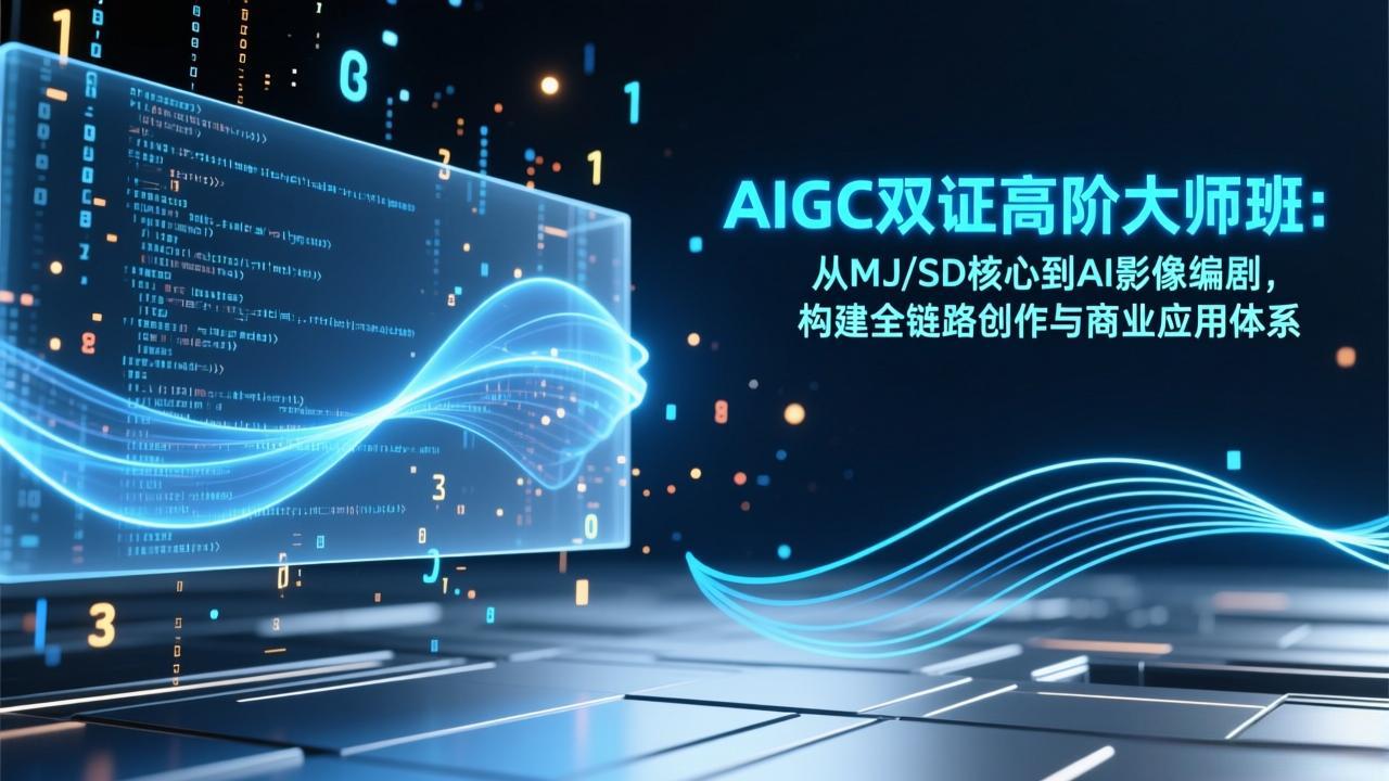 AIGC双证高阶大师班：从MJ/SD核心到AI影像编剧，构建全链路创作与商业应用体系-龙大资源