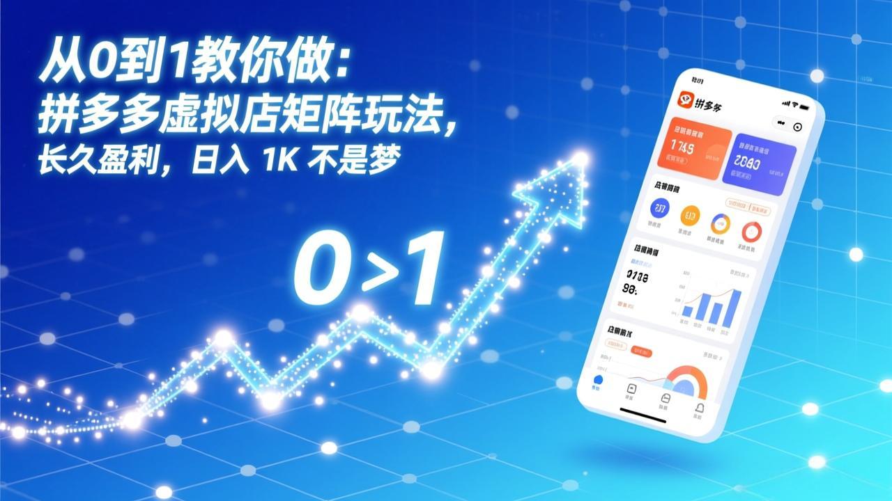 从0到1教你做：拼多多虚拟店矩阵玩法，长久盈利，日入 1K 不是梦-龙大资源