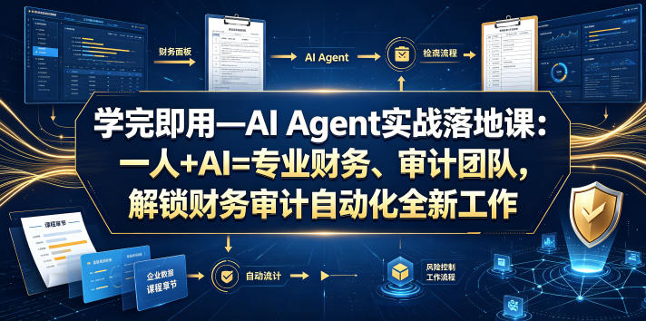 学完即用—AI Agent实战落地课:一人+AI=专业财务、审计团队,解锁财务审计自动化全新工作模式(更新0818)-龙大资源