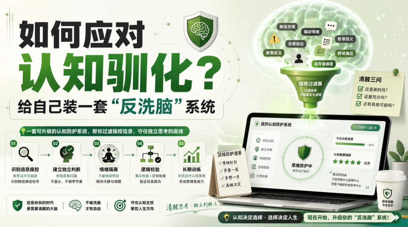 付费文章:如何应对认知驯化?给自己装一套“反洗脑”系统-龙大资源