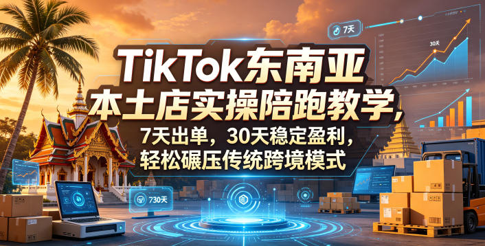 TikTok东南亚本土店实操陪跑教学,7天出单,30天稳定盈利,轻松碾压传统跨境模式(更新0819)-龙大资源