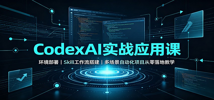 CodexAI实战应用课：环境部署Skill工作流搭建，多场景自动化项目从零落地教学-龙大资源