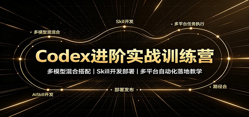 Codex进阶实战训练营:多模型混合搭配,Skill开发部署,多平台自动化落地教学-龙大资源