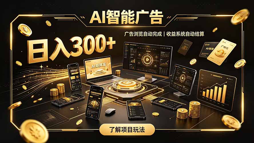 自研 AI 系统|轻资产起步|长期稳定收益|宝妈 上班族轻轻松松日入300+-龙大资源