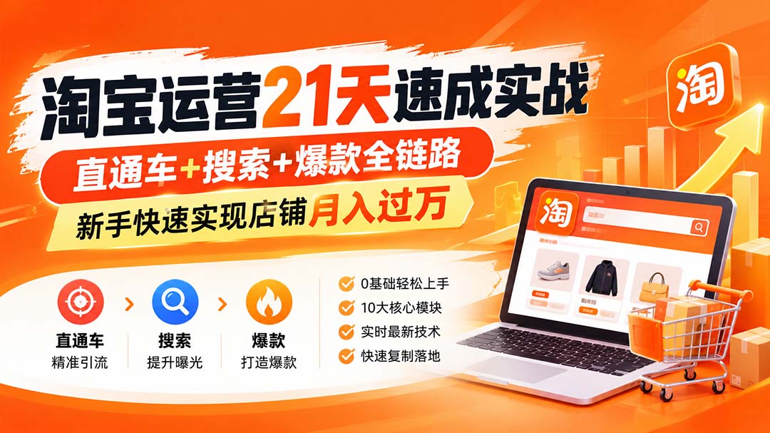 淘宝运营21天速成实战(更新8月-龙大资源