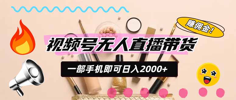 视频号带货,一天2000+,一部手机即可开展的完美副业,无需投资-龙大资源