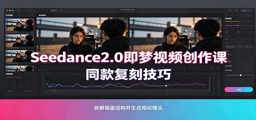 Seedance2.0即梦视频创作课:剧本式视频制作,同款复刻技巧,多行业案例落地教学-龙大资源