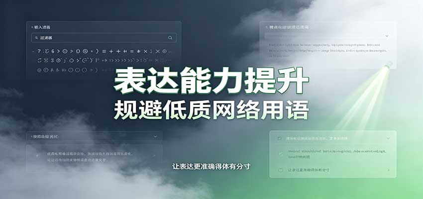 表达能力提升:语言塑造思想逻辑,规避低质网络用语,强化心智感知-龙大资源
