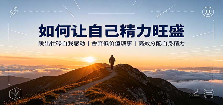 如何让自己精力旺盛:跳出忙碌自我感动,舍弃低价值琐事,高效分配自身精力-龙大资源