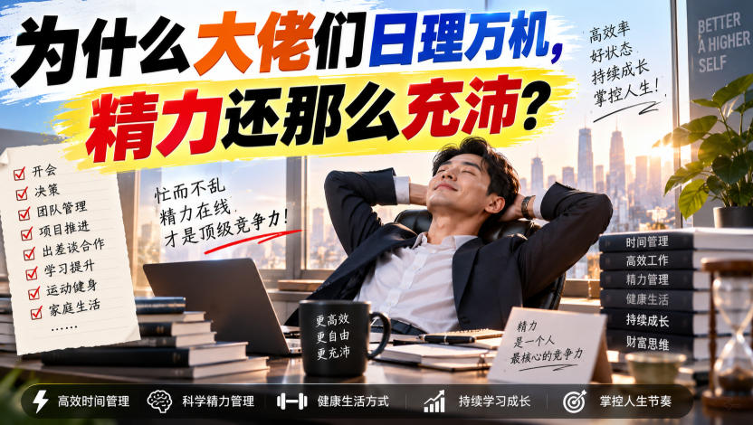 付费文章:为什么大佬们日理万机,精力还那么充沛?-龙大资源