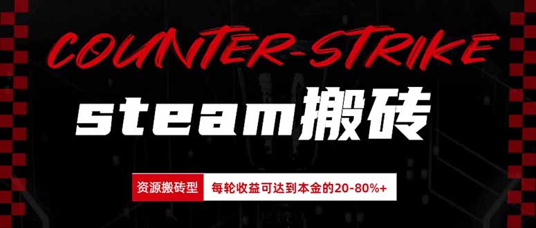 Steam搬砖,每轮收益为本金的20-80%,平均每天仅需半小时,新人轻松上手-龙大资源
