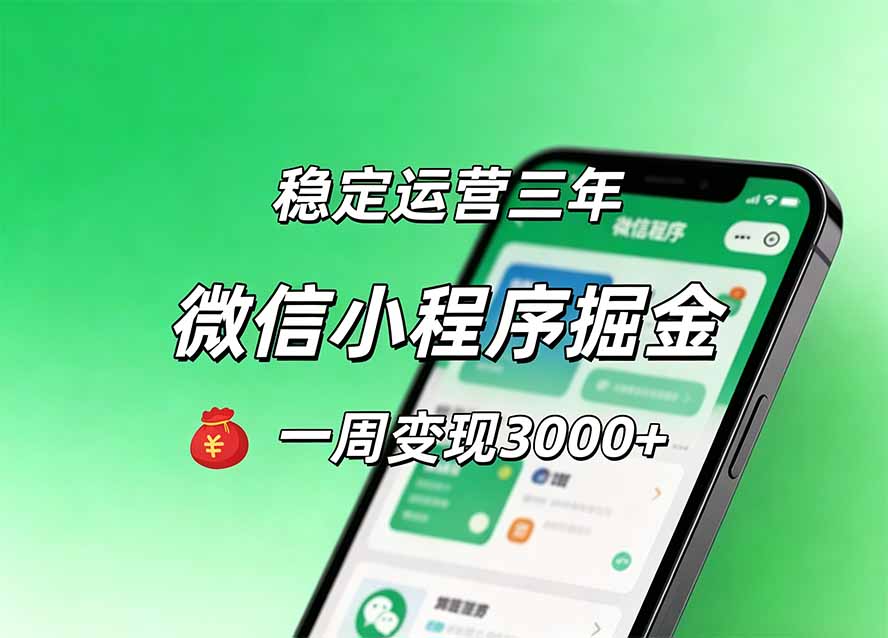 月收益稳定1W+的微信小程序,前期积累客户,后期躺平养老,小白轻松上手-龙大资源