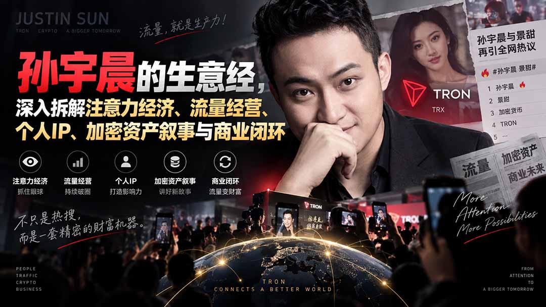 某星球精华文章——孙宇晨的生意经,深入拆解注意力经济、流量经营、个人IP、加密资产叙事与商业闭环-龙大资源