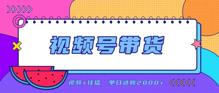 日入2000+的副业,视频号带货,一部手机改写人生篇章,无需投资-龙大资源