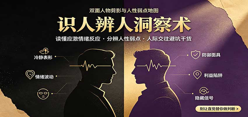 识人辨人终极心法:读懂应激情绪反应,分辨人性弱点,人际交往避坑干货-龙大资源