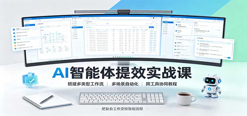 AI智能体提效实战课:搭建多类型工作流,多场景自动化,跨工具协同教程-龙大资源
