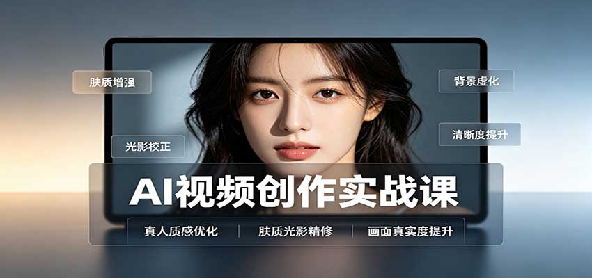 AI视频创作实战课:人物面部情绪调试,真人质感优化,提示词模板与变现方向-龙大资源