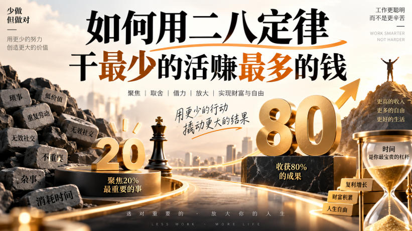 付费文章:如何用二八定律干最少的活賺最多的钱-龙大资源