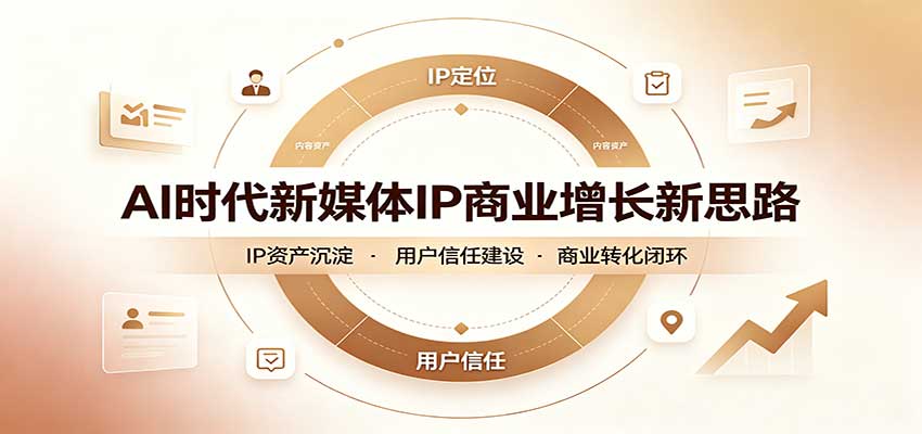 AI时代新媒体IP商业增长新思路：摒弃复杂运营套路，用极简思维打通获客路径-龙大资源