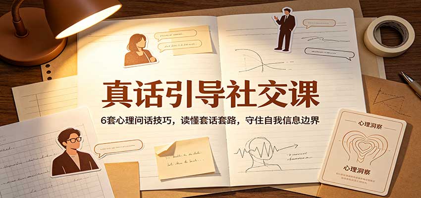 真话引导社交课:6套心理问话技巧,读懂套话套路,守住自我信息边界-龙大资源