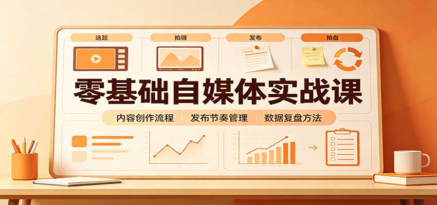 零基础自媒体实战课:赛道人设冷启动,内容创作复盘,公私域商业闭环-龙大资源