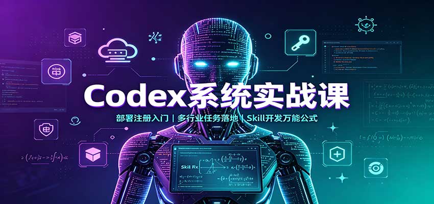 Codex系统实战课：部署注册入门，多行业任务落地，Skill开发万能公式-龙大资源