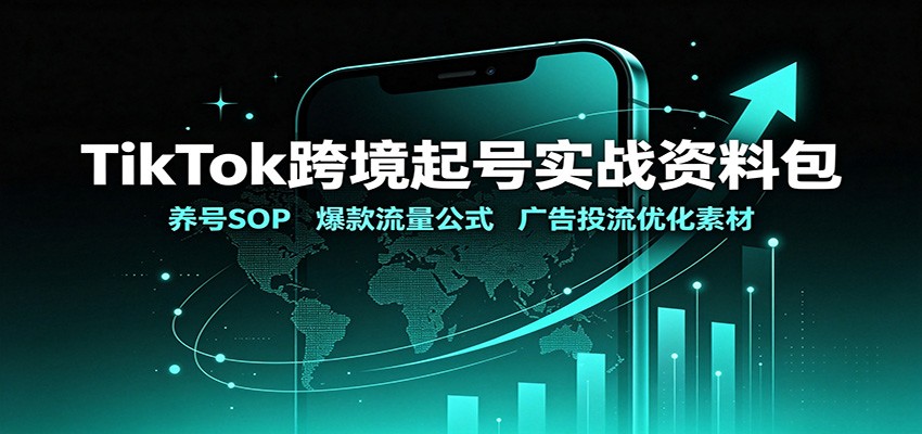 TikTok跨境起号实战资料包:养号SOP,爆款流量公式,广告投流优化素材-龙大资源