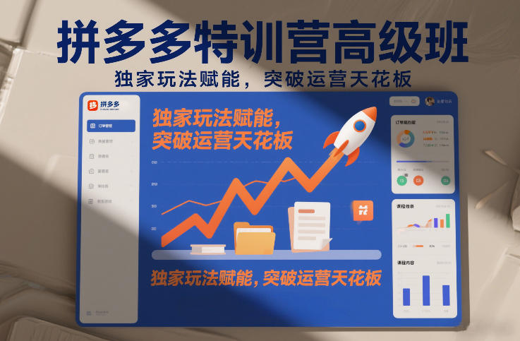 拼多多特训营高阶班,独家玩法赋能,突破运营天花板(更新260911)-龙大资源