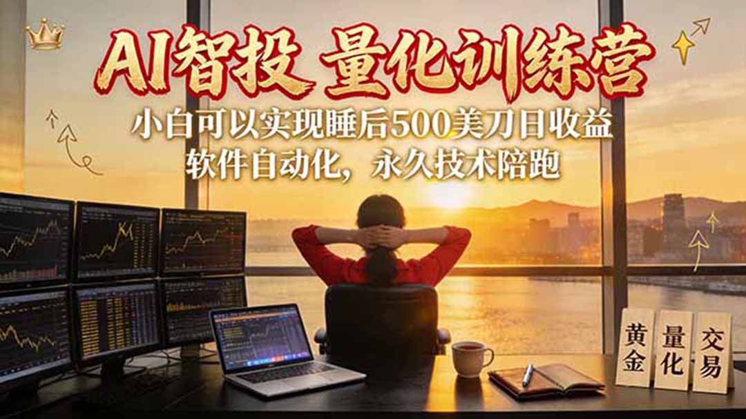 AI智投EA量化训练营【第三期】,多策略智投+防爆技术+趋势分析 ,轻松上手,矩阵放大,长期稳定。-龙大资源