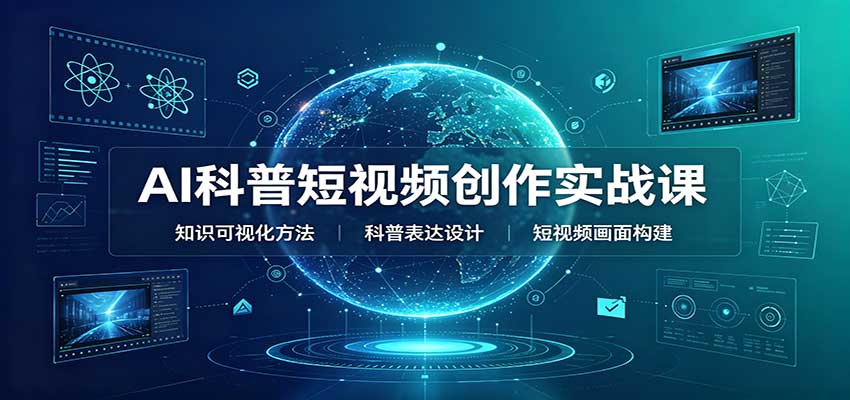 AI科普短视频创作实战课：配套要点文档，文案与视频提示词模板教学-龙大资源