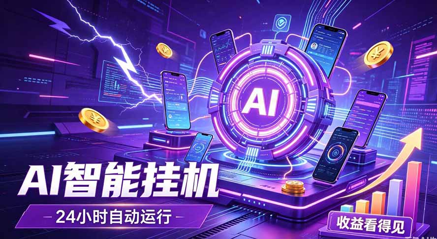AI智能广告挂机,躺赚新模式 设备托管运行,解放双手持续变现-龙大资源
