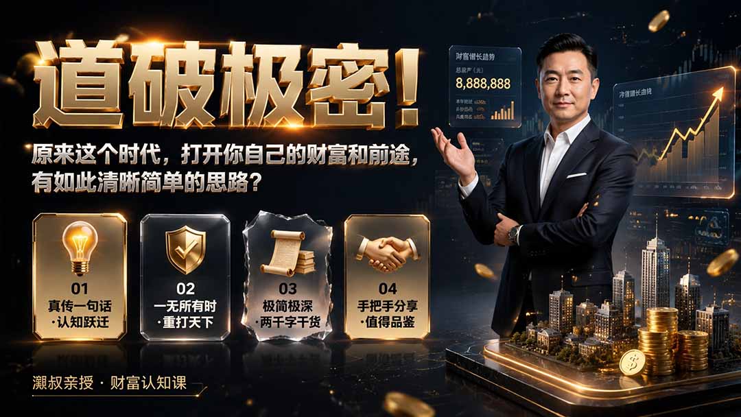 付费文章:道破极密!原来这个时代,打开你自己的财富和前途,有如此清晰简单的思路?-龙大资源