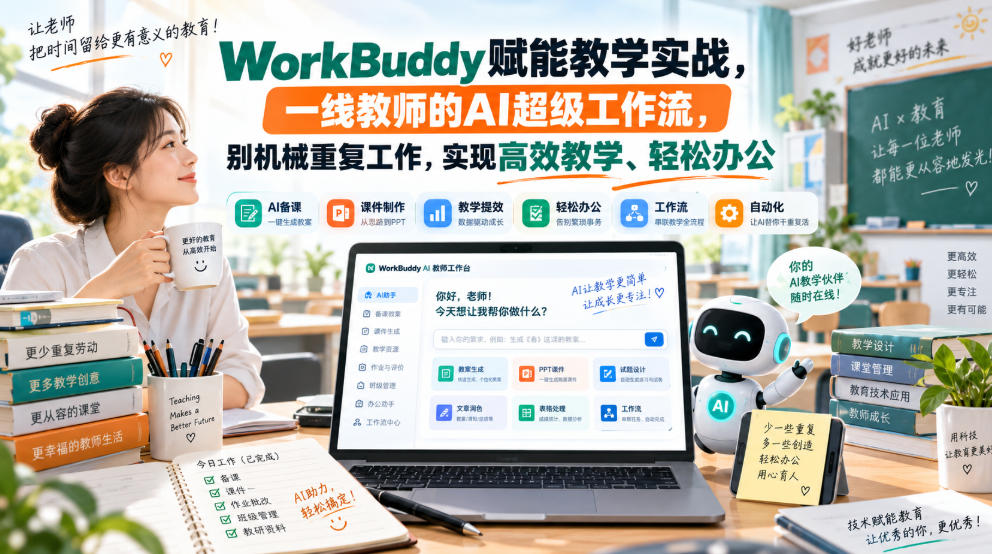 WorkBuddy赋能教学实战，一线教师的AI超级工作流，别机械重复工作，实现高效教学、轻松办公-龙大资源