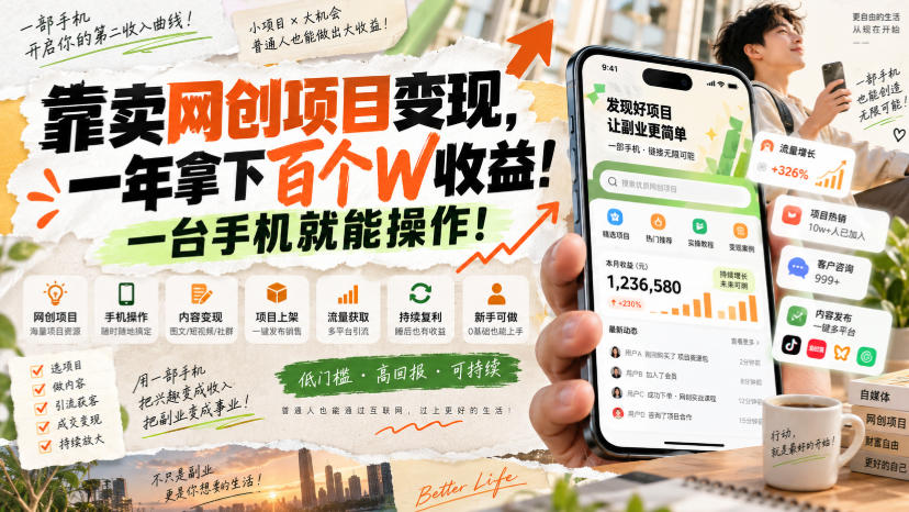 网创小程序虚拟资料变现,一年拿下百万收益,一部手机就可以做,0成本变现副业!-龙大资源