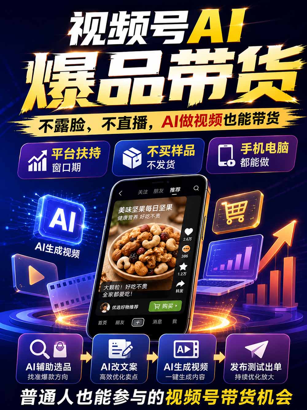 图片[2]-2026视频号AI爆品带货训练营-9月开课｜不露脸不直播，AI做视频发视频号，有人下单，你赚佣金，轻松单日佣金1000+-龙大资源